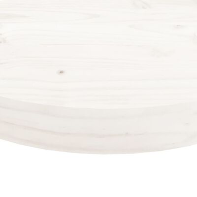 vidaXL Tablero de mesa redondo madera maciza de pino blanco Ø90x3 cm