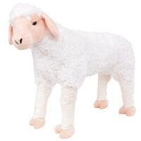 vidaXL Oveja de peluche de pie blanca XXL