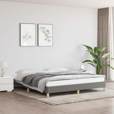 vidaXL Cama sin colchón de tela gris oscuro 180x200 cm