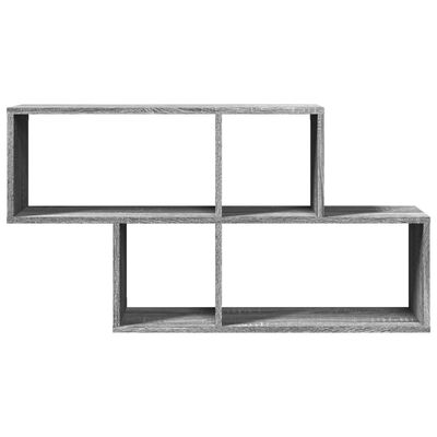 vidaXL Estante de pared madera ingeniería gris Sonoma 100x20x53 cm