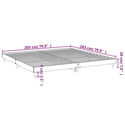 vidaXL Estructura de cama madera de ingeniería blanca 200x200 cm