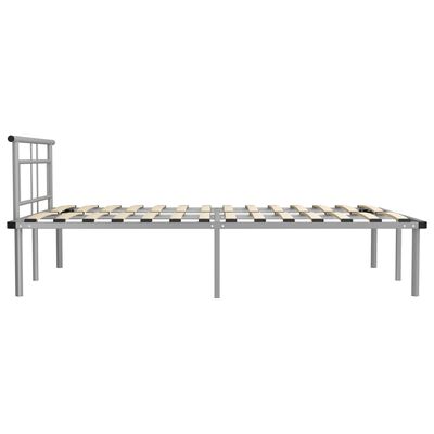 vidaXL Estructura de cama sin colchón metal gris 140x200 cm