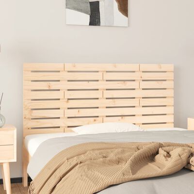 vidaXL Cabecero de cama de pared madera maciza de pino 126x3x63 cm