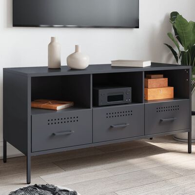 vidaXL Mueble para TV acero gris antracita 100,5x39x50,5 cm