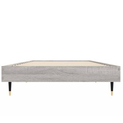 vidaXL Estructura de cama madera de ingeniería gris Sonoma 75x190 cm