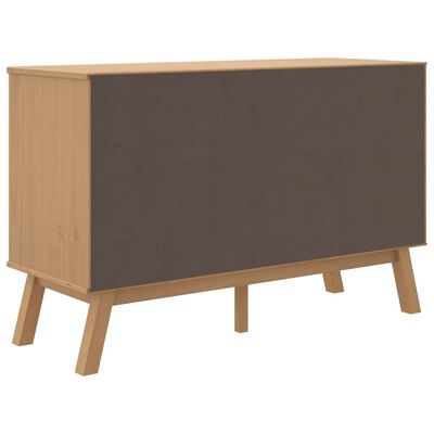 vidaXL Aparador OLDEN madera maciza pino gris y marrón 114x43x73,5 cm