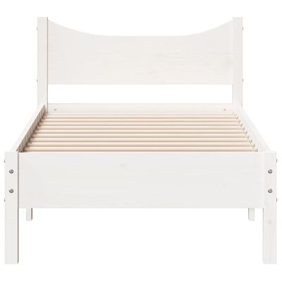 vidaXL Estructura de cama sin colchón madera de pino blanca 90x200 cm