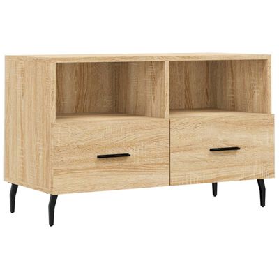 vidaXL Mueble para TV madera contrachapada roble ahumado 80x36x50 cm