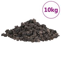 vidaXL Rocas volcánicas negras 10 kg 1-2 cm