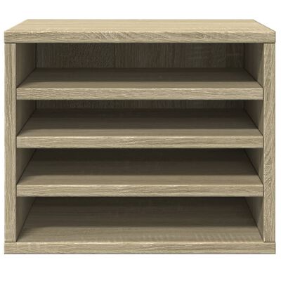 vidaXL Organizador escritorio madera color roble Sonoma 36x26x29,5 cm