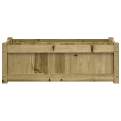 vidaXL Jardinera de madera de pino impregnada 90x31x31 cm