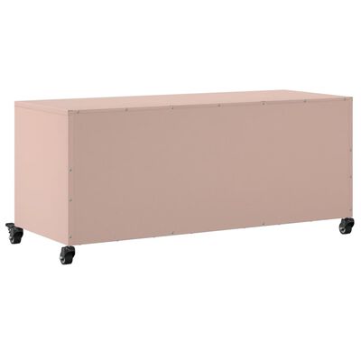 vidaXL Mueble de TV acero rosa 100,5x39x43,5 cm