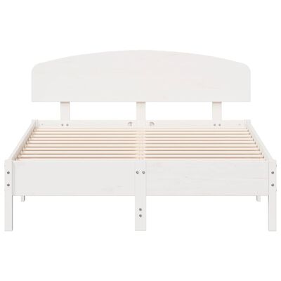 vidaXL Estructura de cama sin colchón madera maciza blanca 120x190 cm