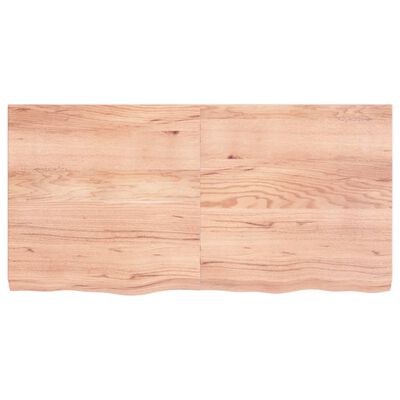 vidaXL Tablero mesa madera roble tratada marrón claro 120x60x(2-6) cm