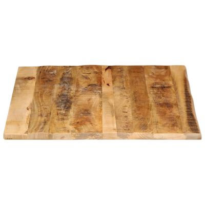 vidaXL Tablero de mesa borde natural madera maciza mango 110x80x3,8 cm