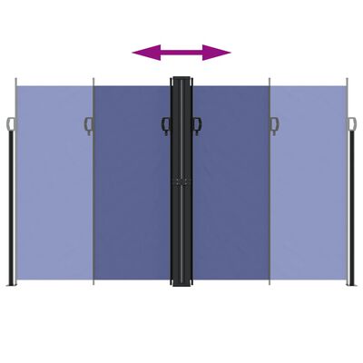 vidaXL Toldo lateral retráctil azul 200x1200 cm