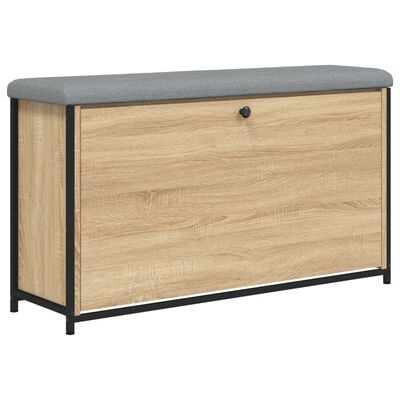 vidaXL Banco zapatero con cajón abatible roble Sonoma 102x32x56 cm