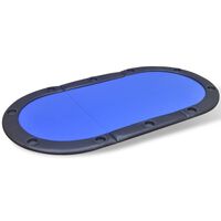 vidaXL Tablero de póker plegable para 10 jugadores azul