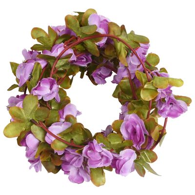 vidaXL Guirnaldas de flores de Navidad 6 uds morado claro 250 cm