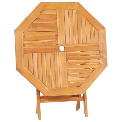 vidaXL Mesa de jardín plegable madera de teca maciza 85x85x76 cm