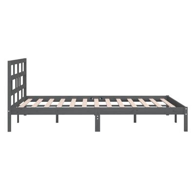 Estructura de cama para colchón de 135x190 cm de madera de pino color gris  VidaXL 810472