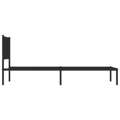 vidaXL Estructura de cama con cabecero metal negro 107x203 cm