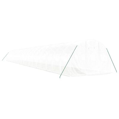 vidaXL Invernadero con estructura de acero blanco 66 m² 22x3x2 m