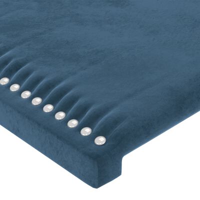 vidaXL Estructura cama con cabecero terciopelo azul oscuro 140x200 cm