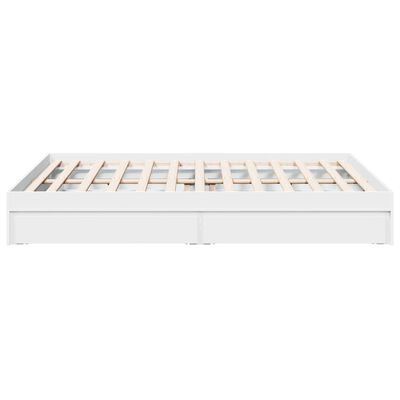 vidaXL Estructura cama con cajones madera ingeniería blanca 150x200 cm