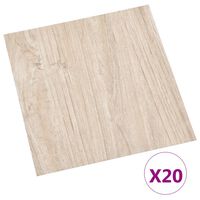 vidaXL Tarimas de suelo autoadhesivas 20 uds PVC marrón claro 1,86 m²