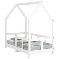 vidaXL Estructura de cama para niños madera de pino blanco 70x140 cm