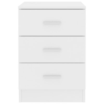 vidaXL Mesita de noche madera contrachapada blanco 38x35x56 cm