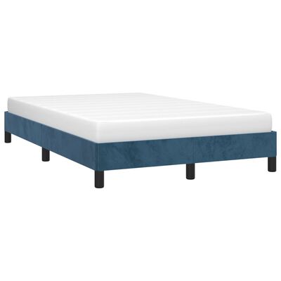 vidaXL Estructura de cama sin colchón terciopelo azul oscuro 120x200cm