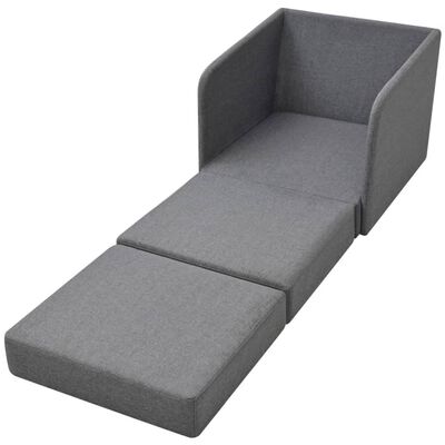 vidaXL Sillón convertible tela gris claro