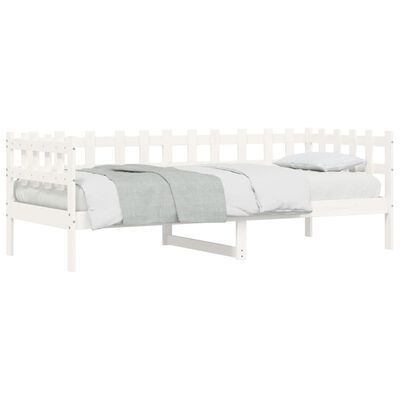 vidaXL Sofá cama sin colchón madera maciza de pino blanco 90x190 cm