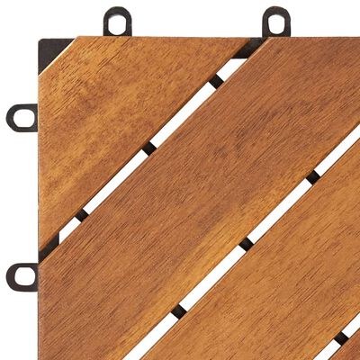 vidaXL Baldosas de terraza 10 uds madera maciza de acacia 30x30 cm