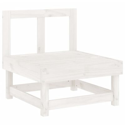 vidaXL Juego de muebles de jardín 6 piezas madera maciza pino blanco