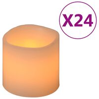 vidaXL Velas LED eléctricas 24 unidades blanco cálido