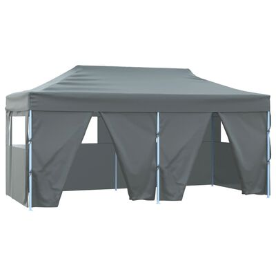 vidaXL Carpa plegable profesional con 4 paredes acero antracita 3x6 m