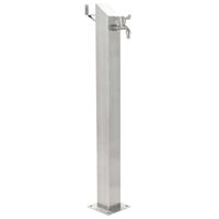 vidaXL Columna de agua de jardín acero inoxidable cuadrada 95 cm