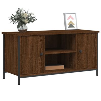 vidaXL Mueble para TV madera contrachapada marrón roble 100x40x50 cm