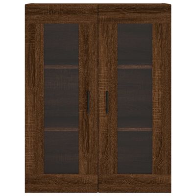 vidaXL Aparador alto madera contrachapada marrón roble 69,5x34x180 cm