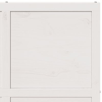 vidaXL Puerta de granero madera maciza pino blanca 90x208 cm