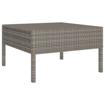 vidaXL Set de muebles de jardín 11 pzas y cojines ratán sintético gris