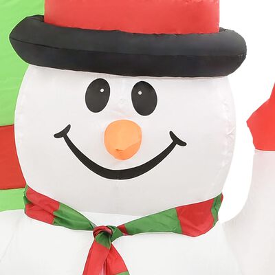 vidaXL Arco de Navidad inflable Papá Noel y muñeco de nieve LED 223 cm