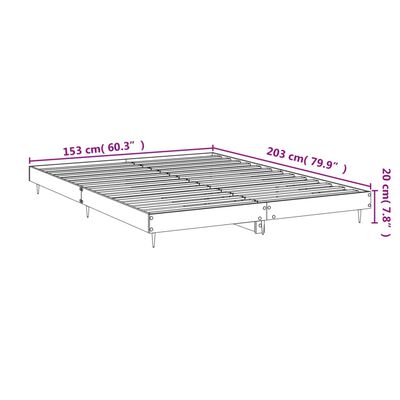 vidaXL Estructura de cama sin colchón madera marrón roble 150x200 cm