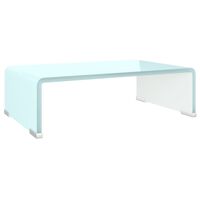 vidaXL Mueble TV/Elevador de monitor cristal verde 40x25x11 cm