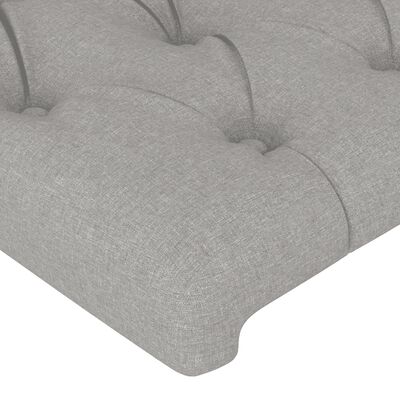 vidaXL Cama box spring con colchón tela gris claro 120x200 cm