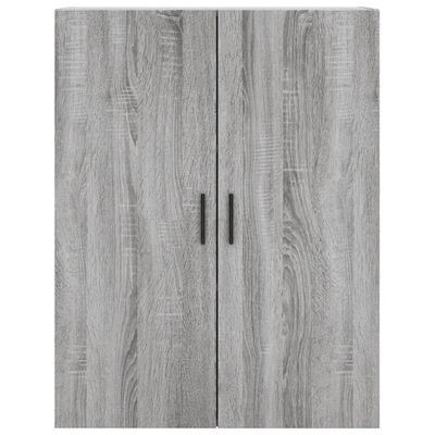 vidaXL Aparador alto madera contrachapada gris sonoma 69,5x34x180 cm