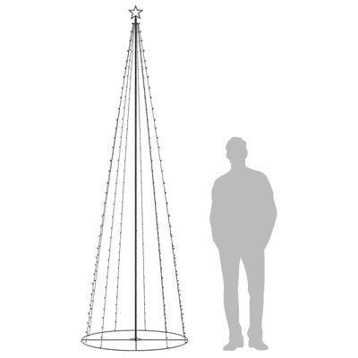 vidaXL Árbol de Navidad forma de cono 330 LEDs de colores 100x300 cm